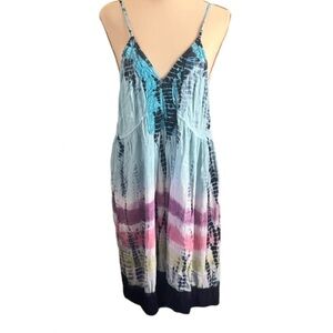 Club Z Collection Tie-Dye Spaghetti Strap Dress Gauzy Boho Festival SizeXL Fair